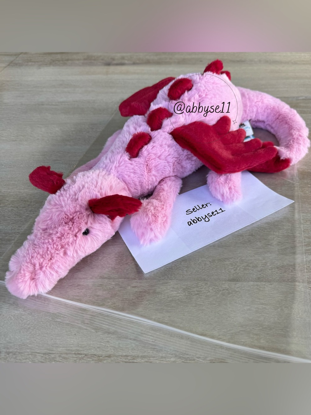 Jellycat Heart Dragon - Authentic - Brand New With Tags - Fast Ship